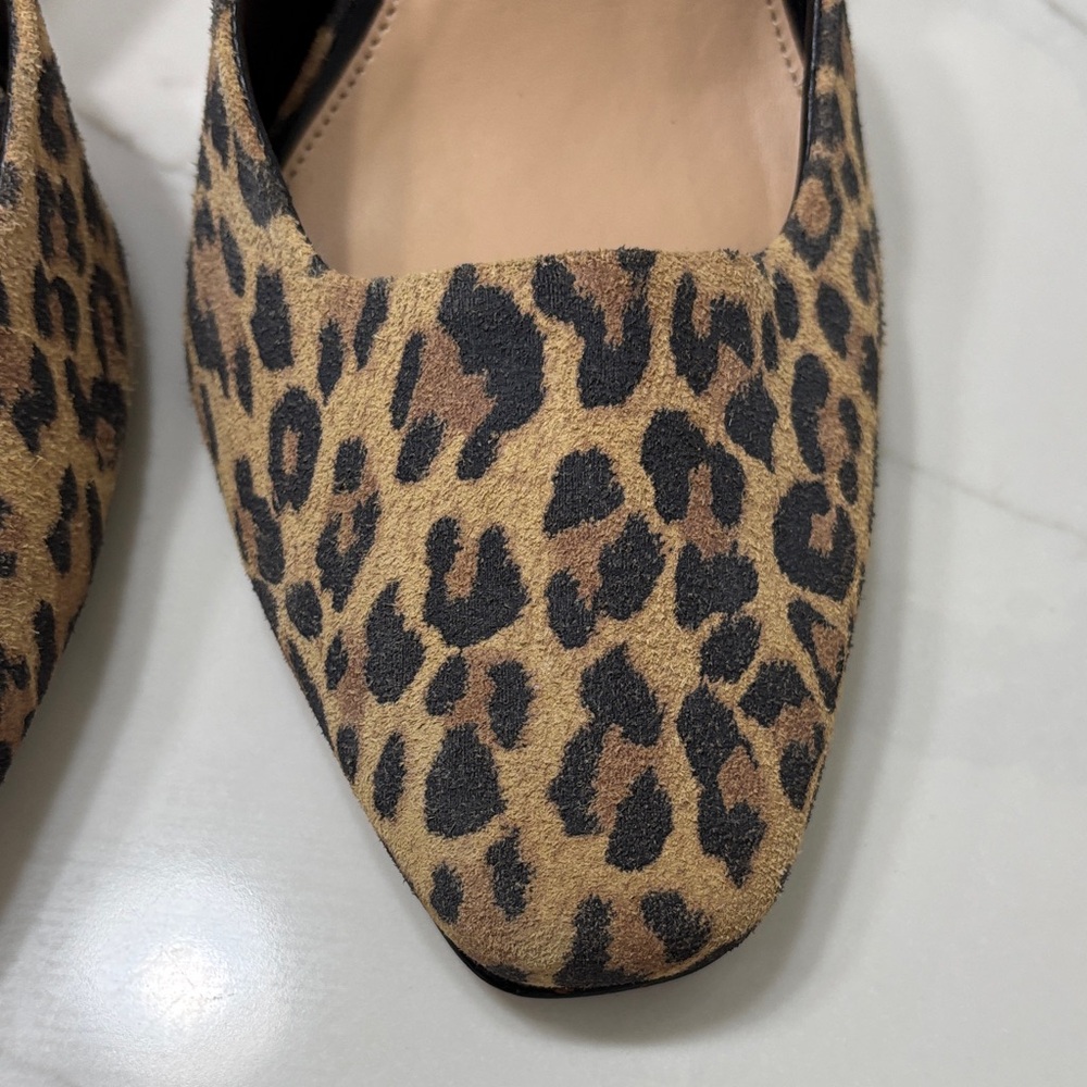 Gianni Bini Leopard Suede Ankle Strap Pumps Heels 9.5 - Picture 2 of 13